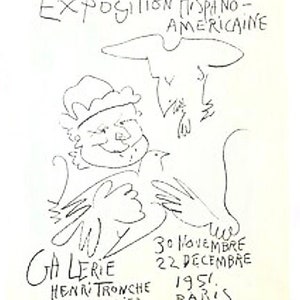 Original Vintage Lithograph Posters Of Pablo Picasso - from 1957 First Edition - 19/24