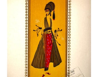 Original Rare Vintage Erte Travel Proof Lithograph from Erte’s Scheherezade Suite