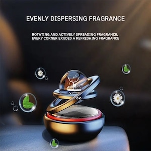 Car Aroma Diffuser Air Freshener Perfume Solar Power Dashboard Leaf style  Decoration With Perfume(Silver)