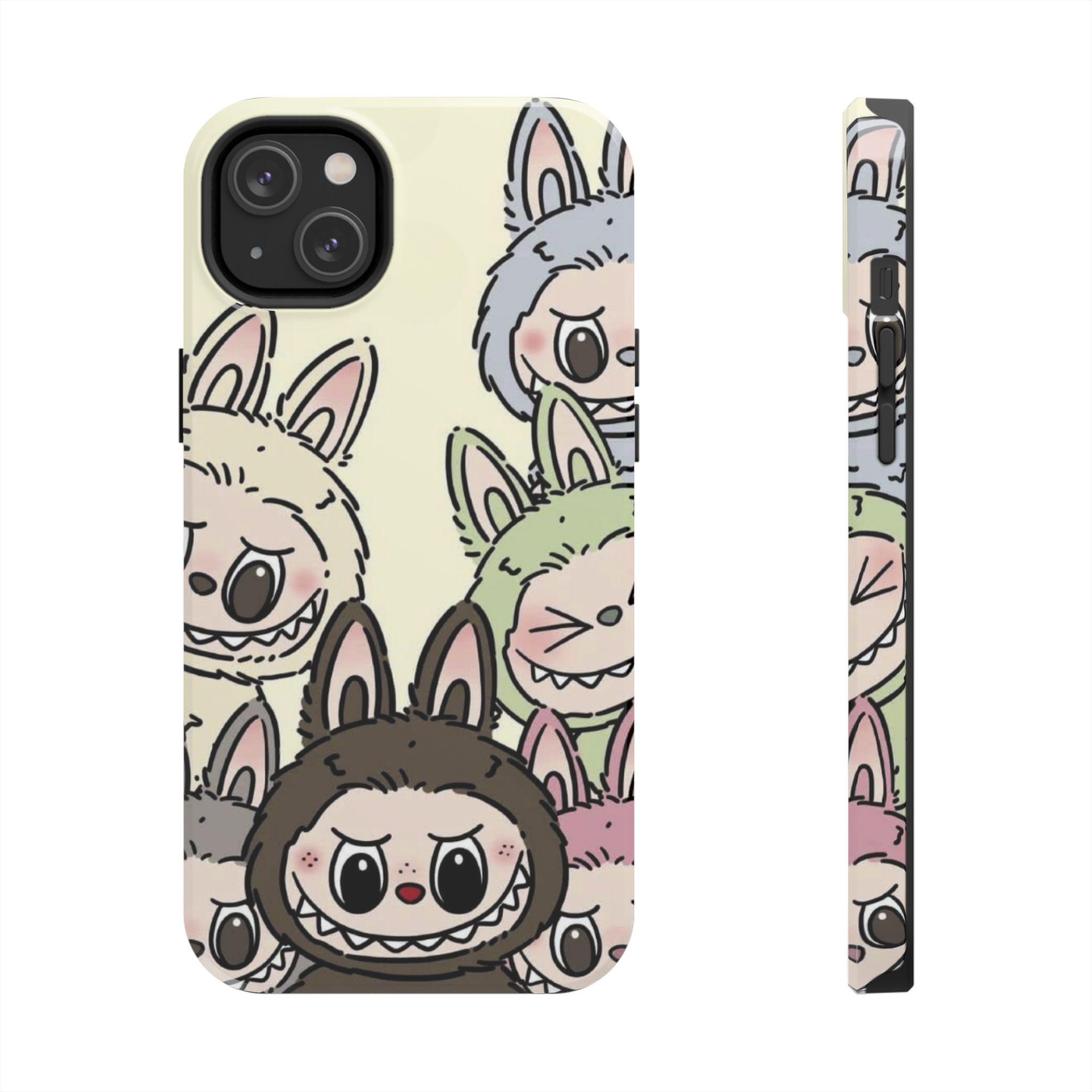 ラブブ　LABUBU iPhone 16 Proケース ストラップPopland LABUBU ラブブ iPhone16ケース ストラップセット 鏡付き