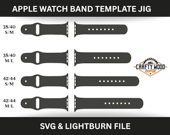 Plik SVG z szablonem do grawerowania laserowego paska Apple Watch