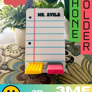 Suporte para celular personalizado, inspirado em professores, para a volta às aulas e muito mais...