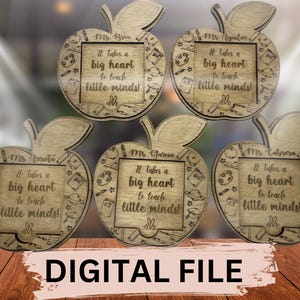 Sticky Note Halter Personalisiert | Apfel Sticky Note Halter | Wertschätzung Lehrer Geschenk | Ende des Jahres Lehrer Geschenk | Schreibtisch Accessoires File