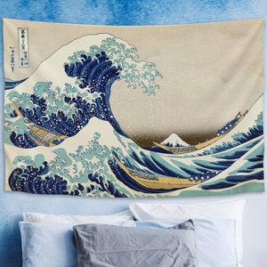 The Great Wave off Kanagawa Tapestry, Katsushika Hokusai Wall Art