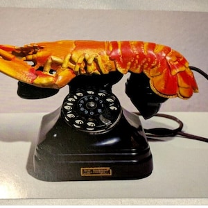 Stampa cartolina telefonica aragosta Salvador Dali 2001 4"x6"
