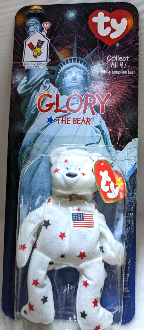 Ty Teenie Beanie Baby Glory the Bear 1997 Mcdonalds Rare 1993