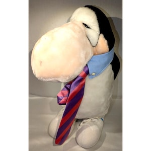 1985 Dakin Opus Penguin Plush Doll 12” Yuppy Tie Bloom County Washington Post