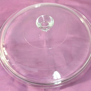 Vintage Replacement 624C PYREX Glass Lid w/Knob - Fits 2 QT Round Casserole VGUC