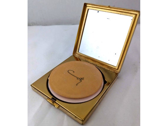 Coty Mirrored Compact Pressed Powder Vintage with… - image 5