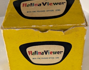Visore Halina vintage per diapositive a colori n. 531, lampadine non funzionanti