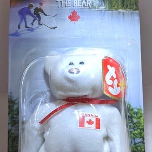 Maple The Bear -1996 McDonald&#39;s Ty Beanie Baby With Rare Errors 1993/OAKBROOK