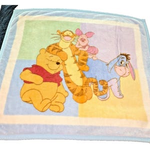 Vintage Disney Baby Winnie The Pooh And Friends Baby Blanket 36&quot;x40&quot;