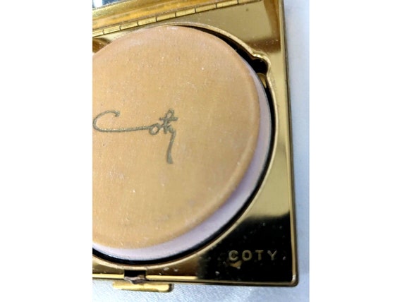 Coty Mirrored Compact Pressed Powder Vintage with… - image 9