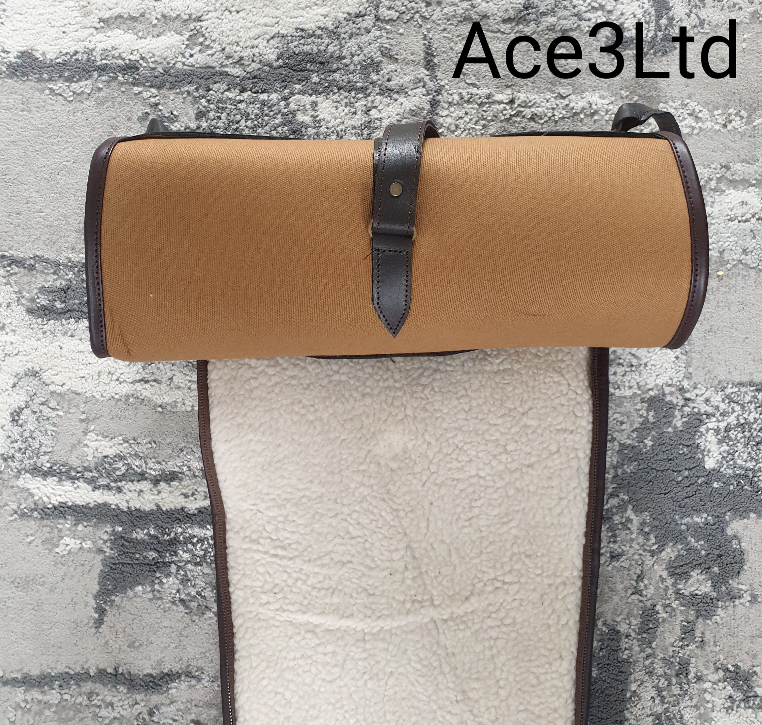 Brown Canvas Leather Rifle Carry Case Gun Shotgun With Handle Etsy Canada