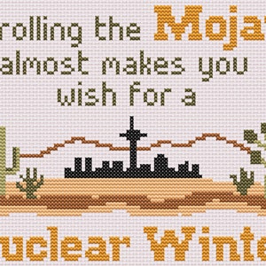 Fallout - &quot;Patrolling the Mojave&quot; Cross-Stitch Template