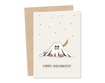 Dog Halloween Card Instant Download, Dog halloween card, Printable halloween card, Halloween card, Cute halloween card, dog card, halloween