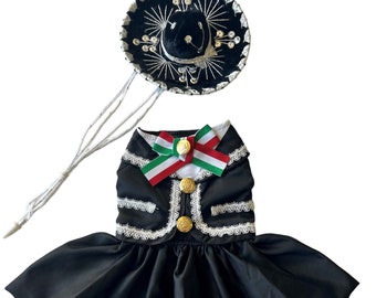 Mariachi Dog Costume with Sombrero, Cinco de Mayo Outfit
