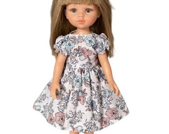 Kleid für die Puppe Paola Reina Amigas 32 cm mit Blumen, Kleid für die Puppe Paola Reina Amigas 32 cm mit Blumen