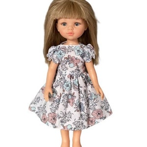 Dress for the doll Paola Reina Amigas 32 cm with flowers, Dress for the doll Paola Reina Amigas 32 cm with flowers