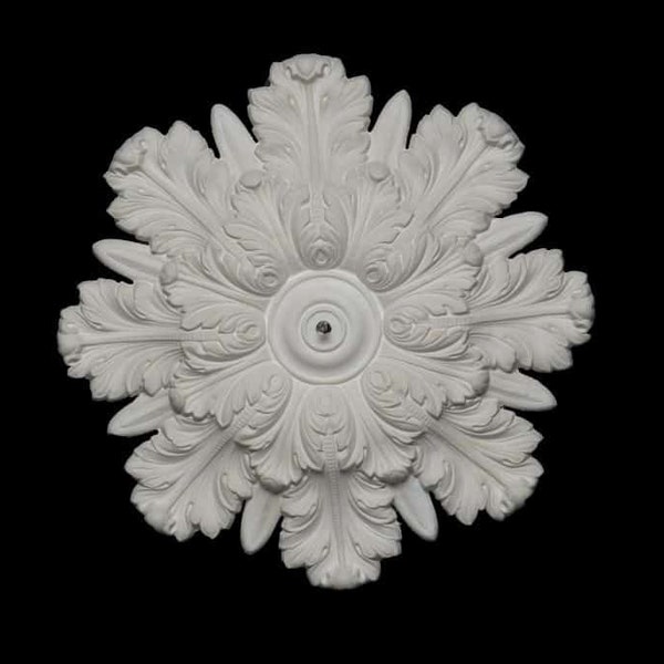 Curled Leaf Fibrous Plaster Ceiling Rose Rosette Medallion Federation Victorian Georgian Regency Art Deco Vintage Brand New CCR-28P (R485S)