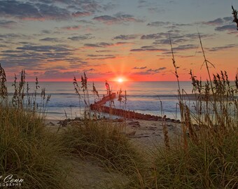 Outer Banks Sunrise Canvas Print: Coastal Beach Scene Wall Art