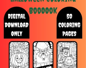 50 páginas para colorear con temática de Halloween para niños y adultos