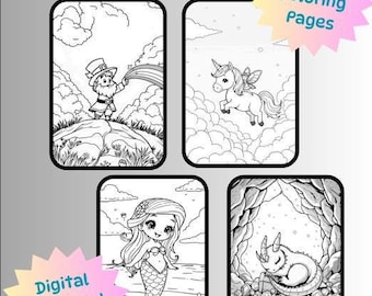 50 páginas para colorear de criaturas míticas para niños y adultos