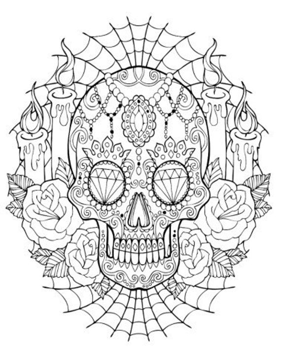 sugar skulls coloring pages