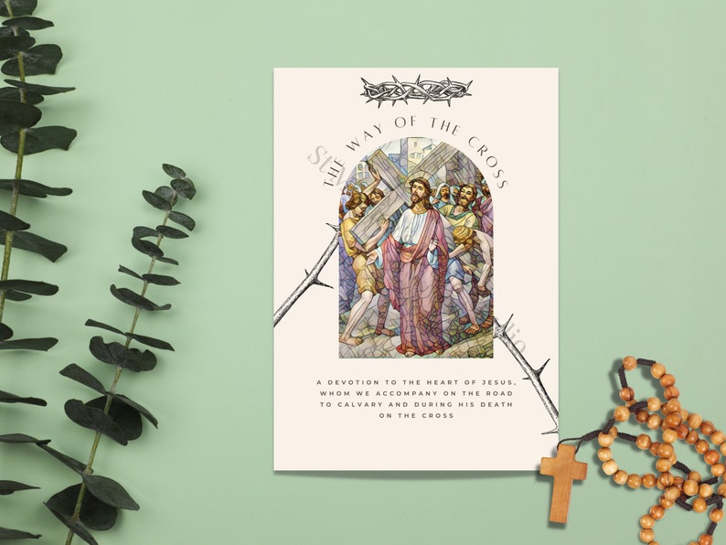 The Way of the Cross Stations of the Cross Booklet with Pictures Etsy