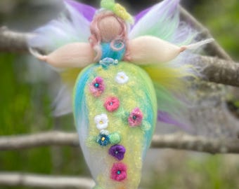 Flower Fairy Gift, Fairycore Nursery Decor, Whimsical Garden Ornament