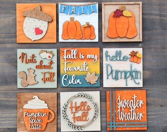 Fall Themed Leaning Ladder Inserts