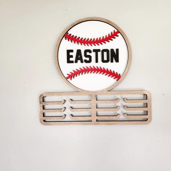 Personalized Baseball Medal Hanger, Sports Gift