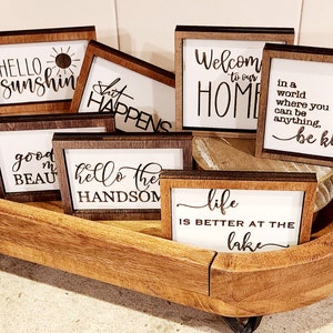 Mini Farmhouse Signs/Mini Tiered Tray Signs/Mini Signs/Small Signs/Farmhouse Decor/Tiny Signs/