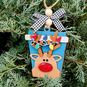 Christmas Latte Cup Gift Card Holder/Gift card Ornament/Kid Gifts/Gift Card Holder/Holiday Gift Card Holder/Cute Gift Card holder