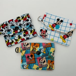 Mini billetera con temática de Disney, portatarjetas de identificación y crédito, billetera portátil, billetera pequeña para mujer, regalo por diez dólares, portatarjetas de presentación