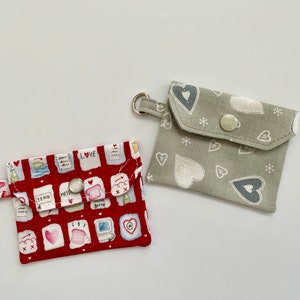 Minitarjetero, minitarjetero, minibilletera, regalo de San Valentín, regalo para profesores, monedero, bolsa de seguridad