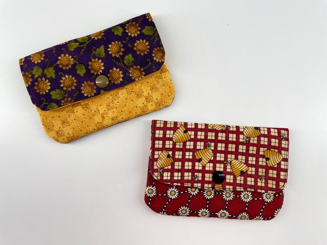 Mini Wallet, Small Zipper Wallet, Three Pocket Wallet, Credit Card ID