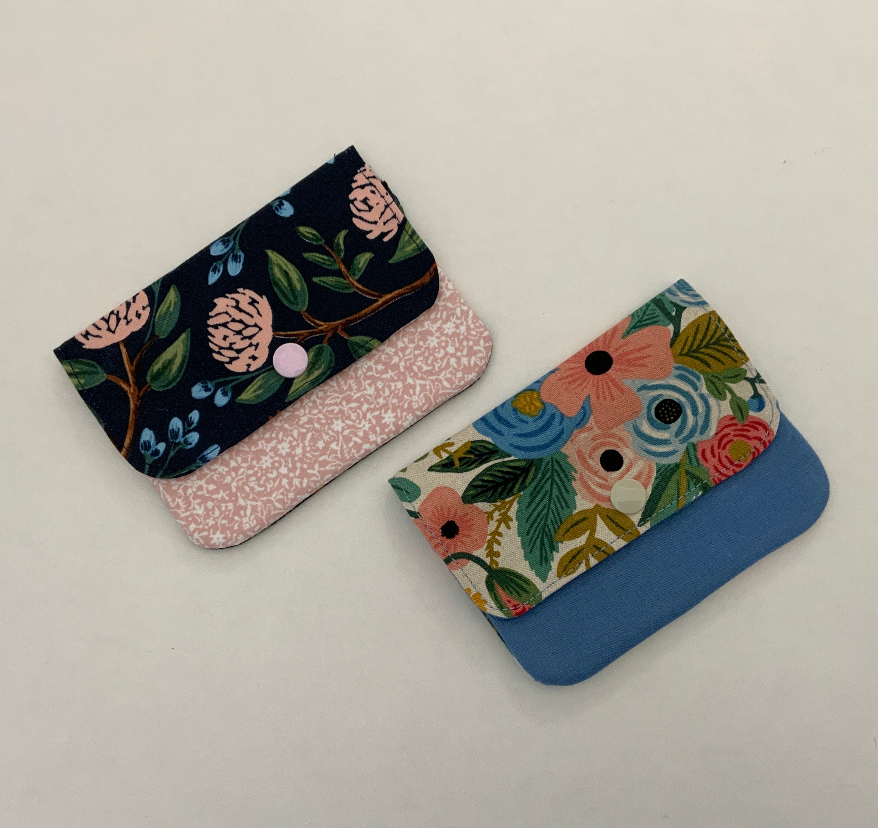 Mini Wallet, Small Zipper Wallet, Fabric Wallet, Rifle Paper