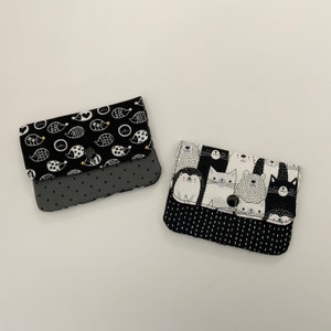 Mini billetera, billetera pequeña con cremallera, billetera de tres bolsillos, tarjetero de identificación, billetera bonita para mujer, billetera de erizo, billetera de amigos animales