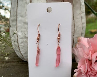 Pink Quartz Earrings