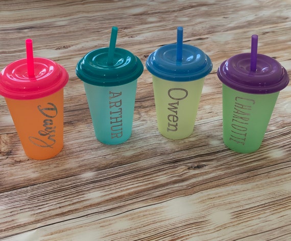 Kids Party Cups Personalized, Kids Party Favors, Birthday Party Cups,  Plastic Cups Personalized, Cups With Straws and Lids, Toddler Cups 