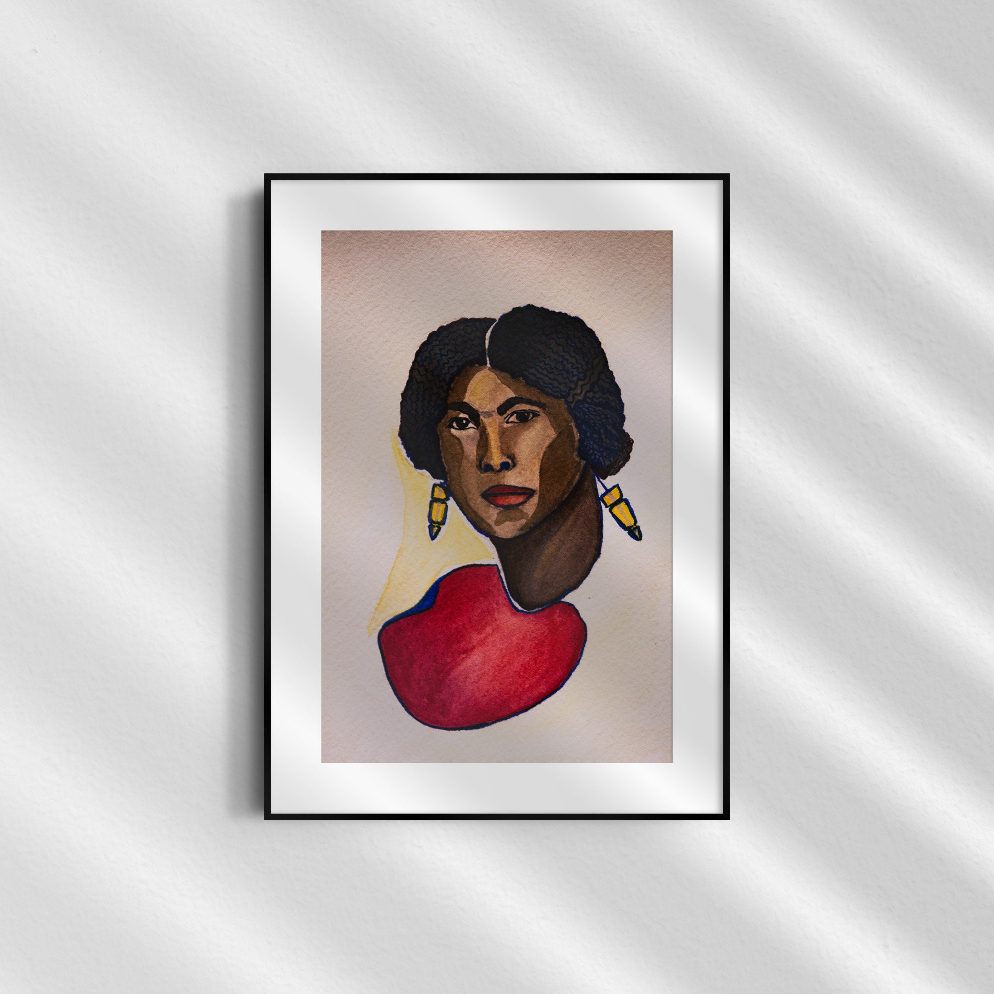 Black woman art, Juneteenth, Harriet Tubman painting, Feminist art, Historical art, Anti slavery art, Watercolor wall art, Digital download