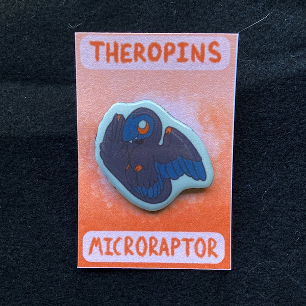 Theropins Microraptor Acrylic Style Resin Pin