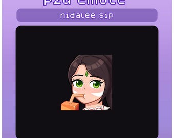 Nidalee Sip Emote - League of Legends, Gaming, Streamen, Twitch, Discord, YouTube