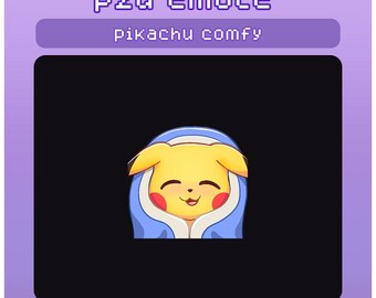 Pikachu inspiriertes gemütliches Pokemon Emote - Anime, Manga, Cartoon, Gaming, Twitch, Discord, YouTube