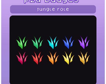 LoL Jungle Rollen Twitch Badges - Sub und Bit Badges (PNG, .zip)