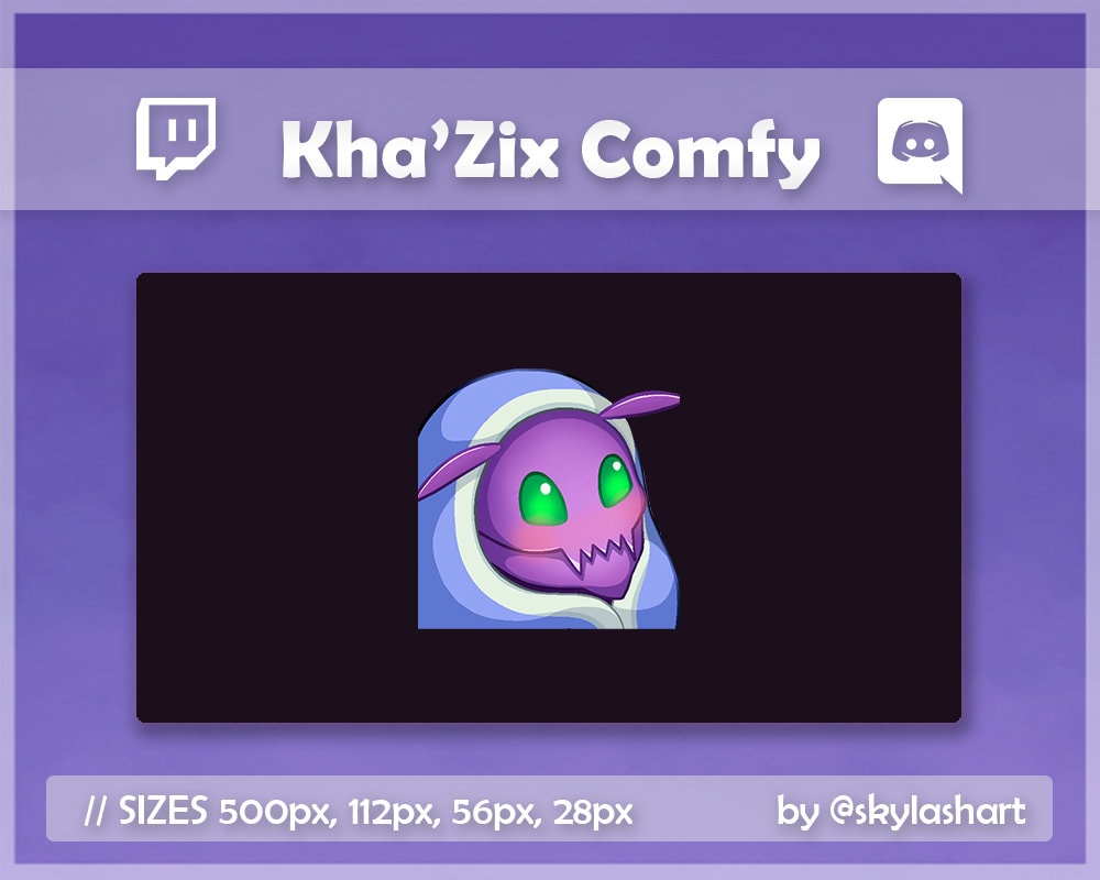 Kha'Zix Cozy Emote - League of Legends, Gaming, Streaming, Twitch, Discord,  YouTube, image size:1000x800
