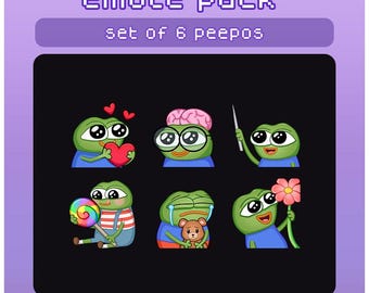 Gemütlich Peepo Frosch Emotes | Twitch, Discord, YouTube, Kick (Digitaler Download)