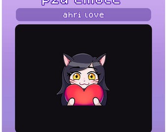 Ahri Liebe / Herz Emote - League of Legends, Gaming, Streamen, Twitch, Discord, YouTube, Anime