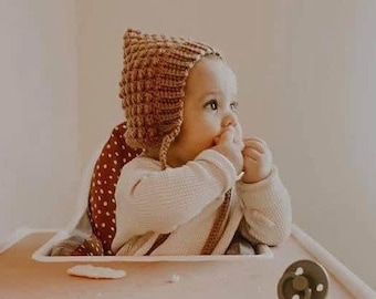 Ręcznie robiony na szydełku kapelusz z pomponami / Bez względu na płeć / Dla małych dzieci / Prezent na baby shower